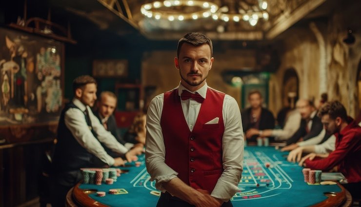 Live roulette table streaming in English language interface